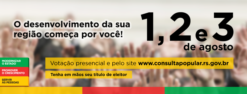 Votação definitiva da Consulta Popular ocorre dias 1, 2 e 3 de agosto